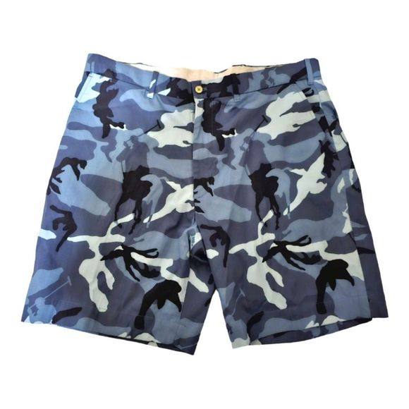 SOLD!! POLO RALPH LAUREN Golf Classic Fit Stretch Blue Camo Shorts - Size 38 - Picture 1 of 8